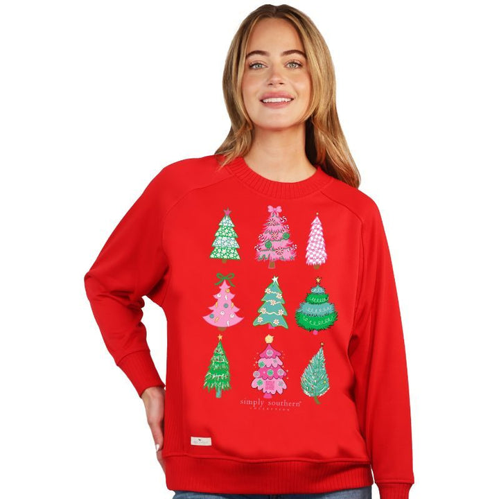 Christmas Trees Crewneck Pullover by Simply Southern