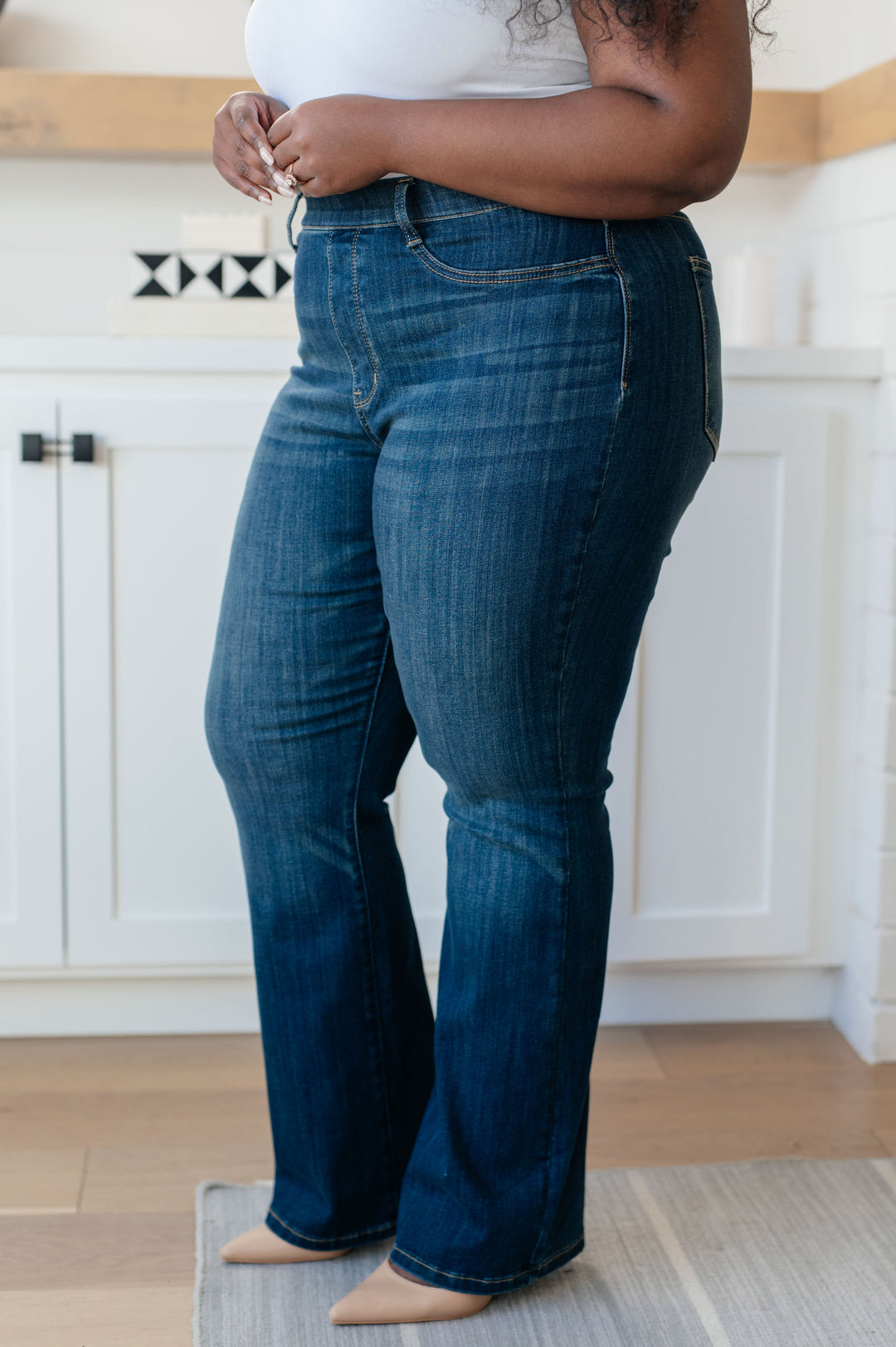 Ricki High Rise Pull On Slim Bootcut Jeans by Judy Blue