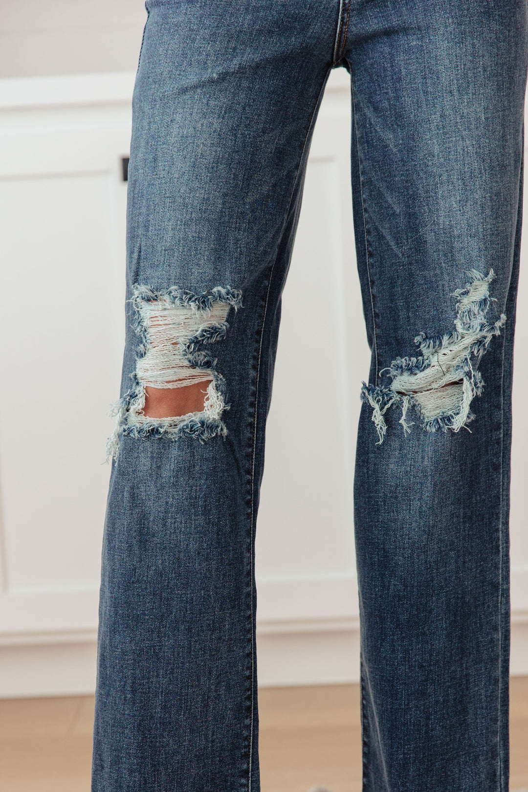 Rose High Rise 90's Straight Jeans in Dark Wash by Judy Blue