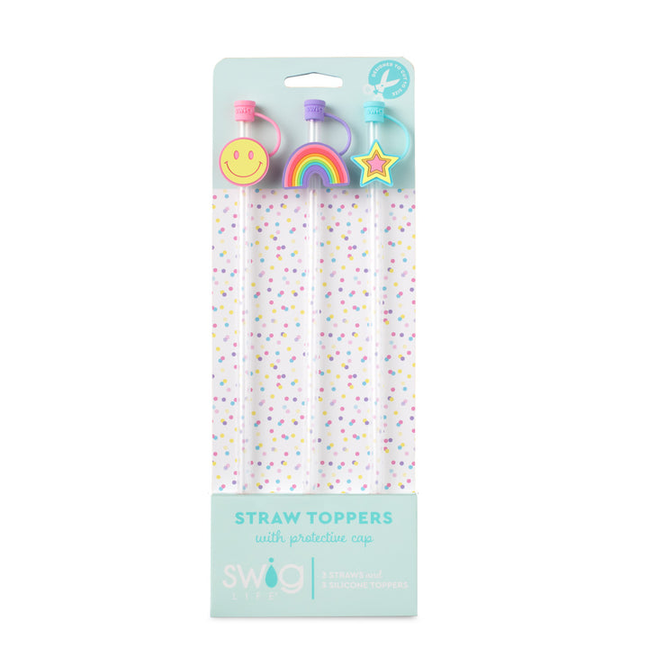 Oh Happy Day Straw Topper Set by Swig