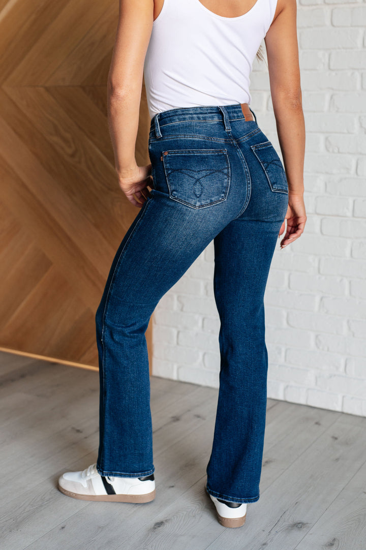 Santana High Rise Control Top Bootcut Jeans (30" Inseam) by Judy Blue