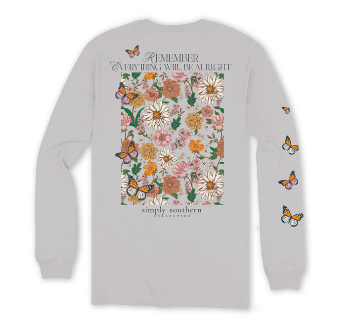 'Remember Everything Will Be Alright' Butterfly Long Sleeve Tee by Simply Southern