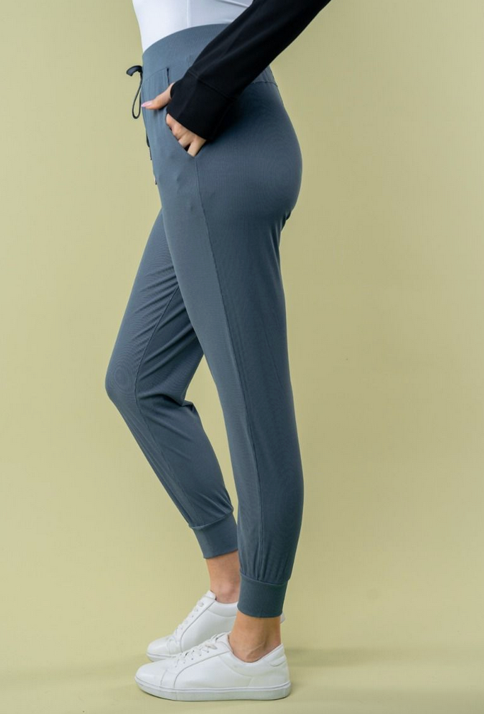 Ribbed Knit Joggers by White Birch