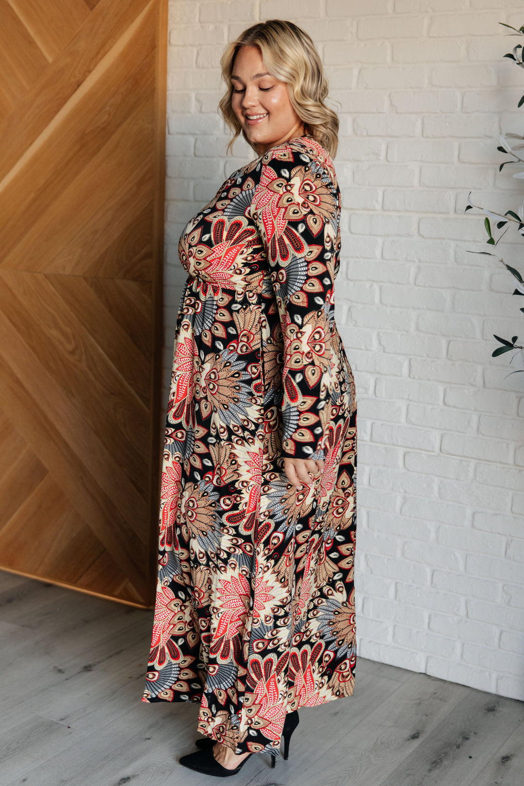 Send it Over Faux Wrap Maxi Dress - 12/3