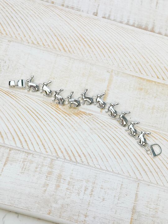 Silver Bunny Magnetic Bracelet