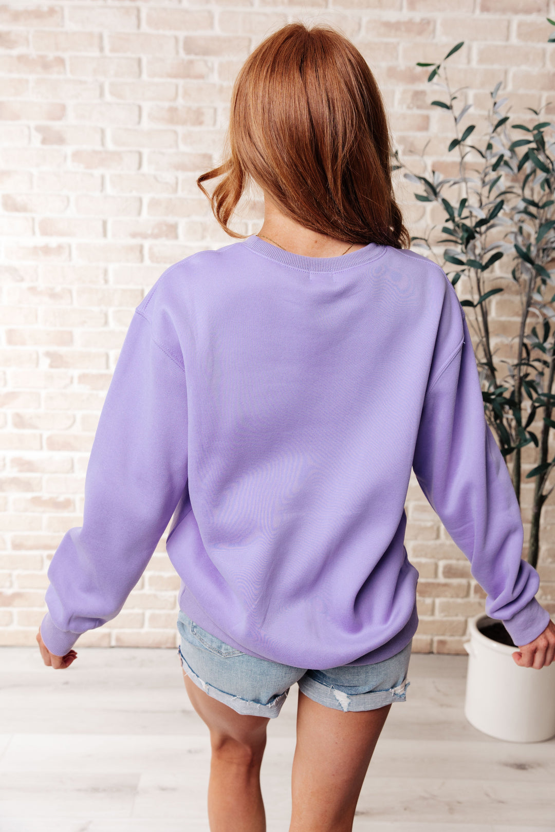 Stay Delulu Scuba Sweatshirt Periwinkle (Ships in 2-3 Weeks)