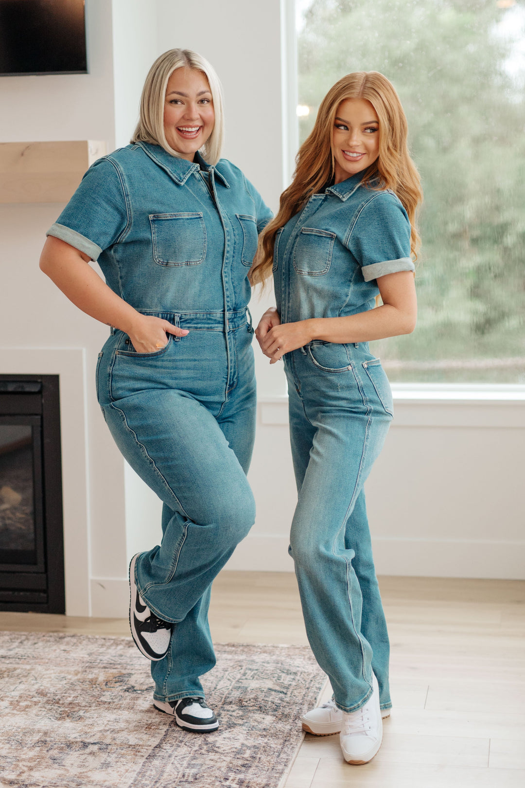 Sylvia Short Sleeve Denim Jumpsuit by Judy Blue