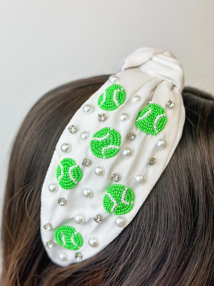 Tennis Embellished Knot Headband