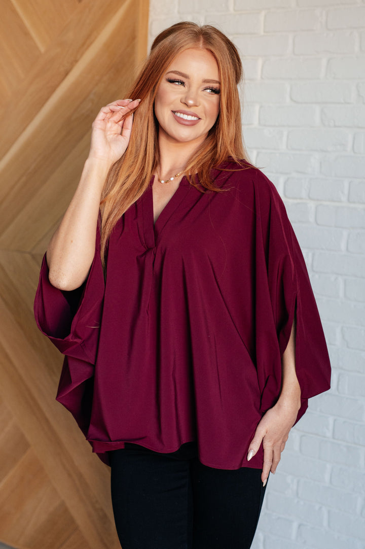 Universal Philosophy Blouse in Wine - 12/5