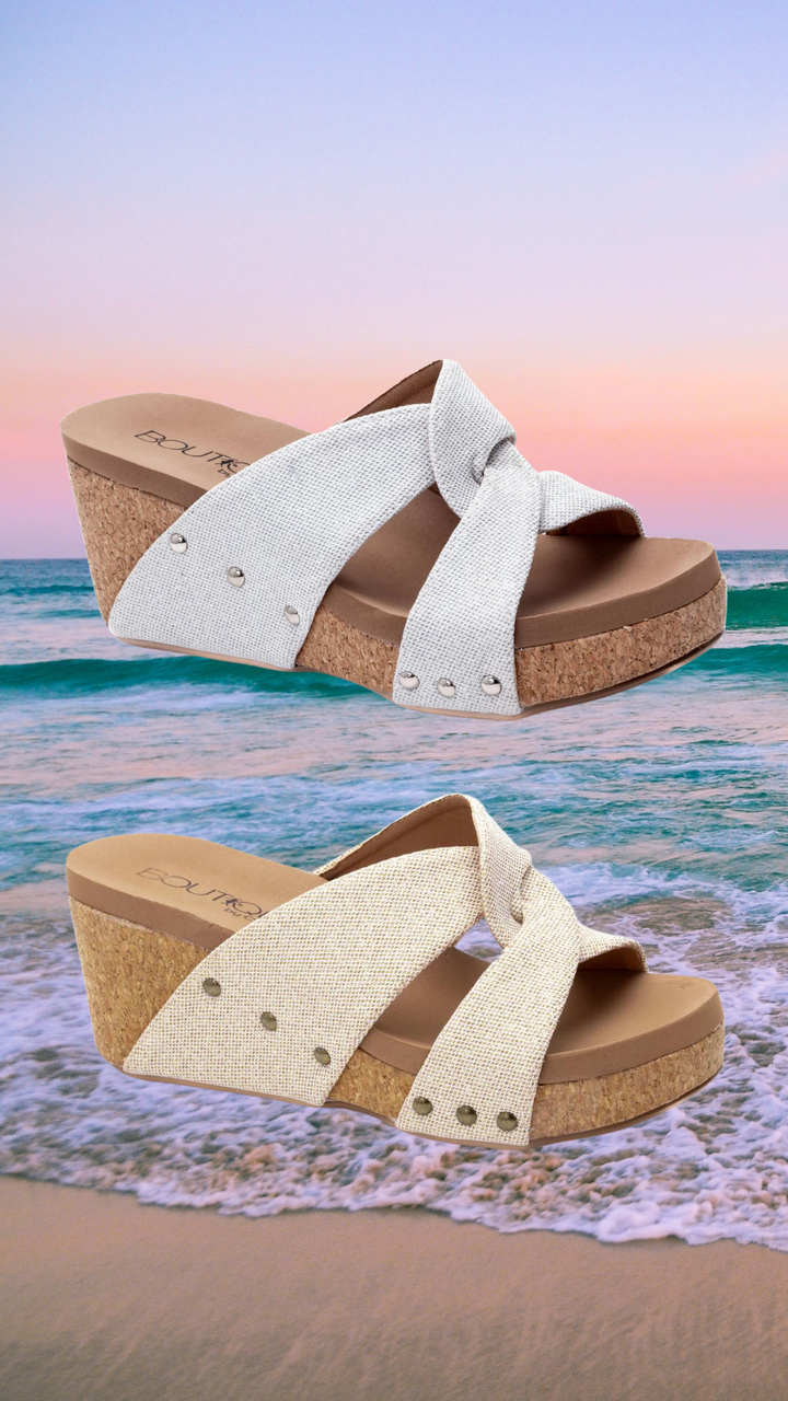 Bonny Wedge by Corky’s - Silver Shimmer