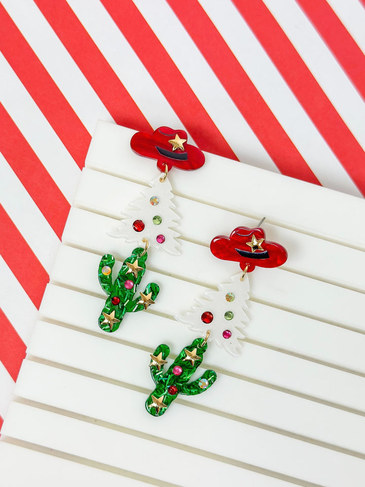 Western Christmas Dangle Earrings