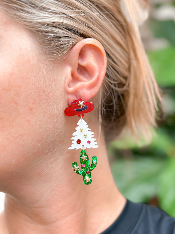 Western Christmas Dangle Earrings