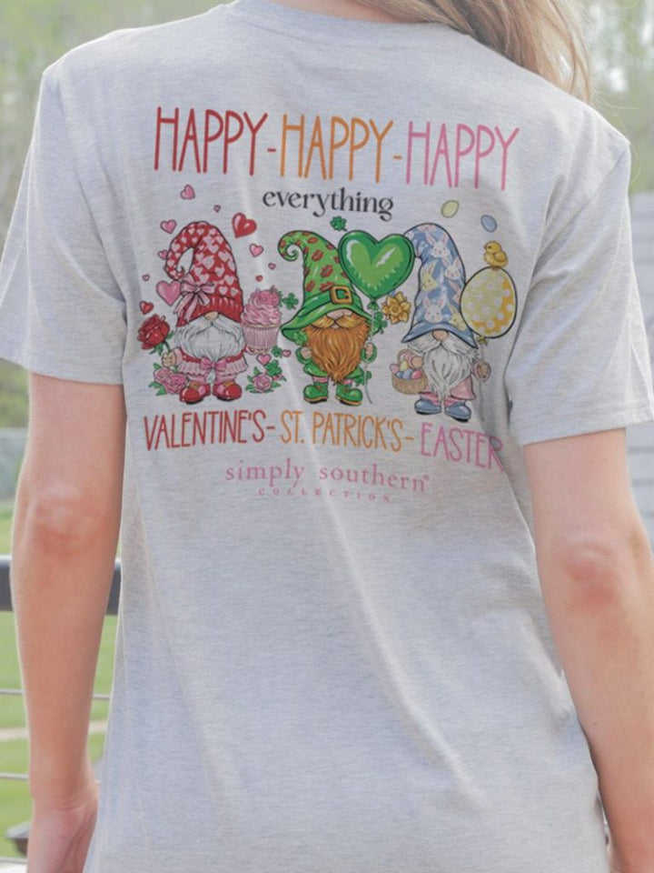 Youth 'Happy Everything' Spring Gnomes Short Sleeve Tee by Simply Southern