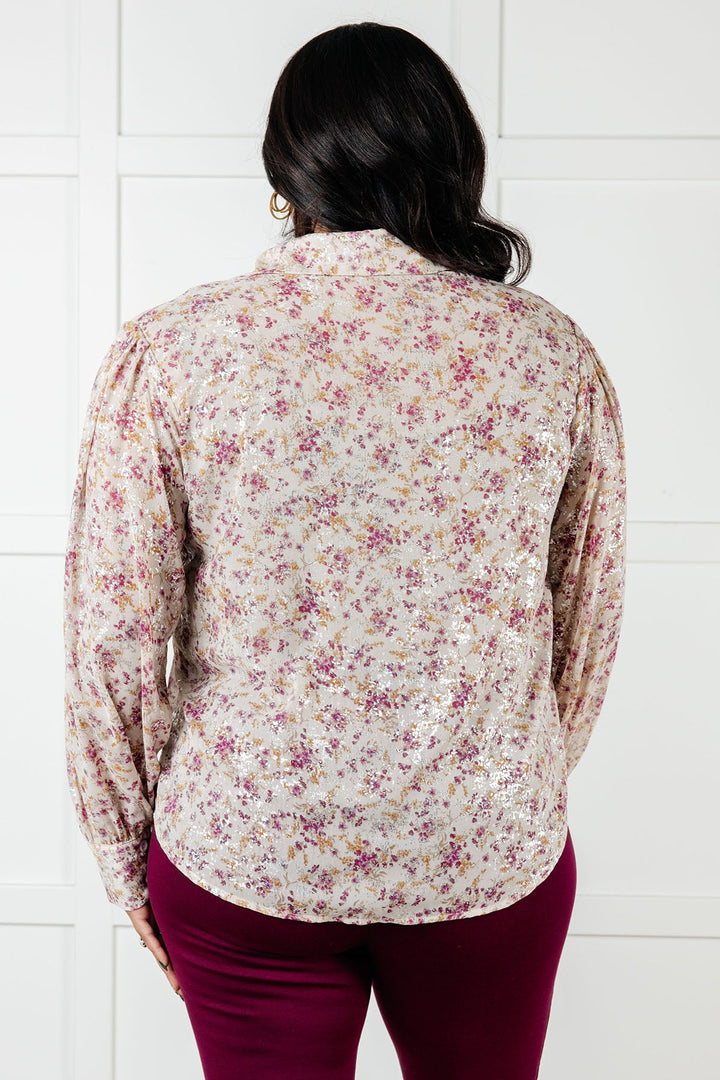 You and I Connect Floral Button Up Blouse - 12/31