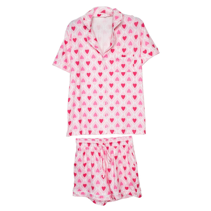 Light & Hot Pink Hearts Pajama Set