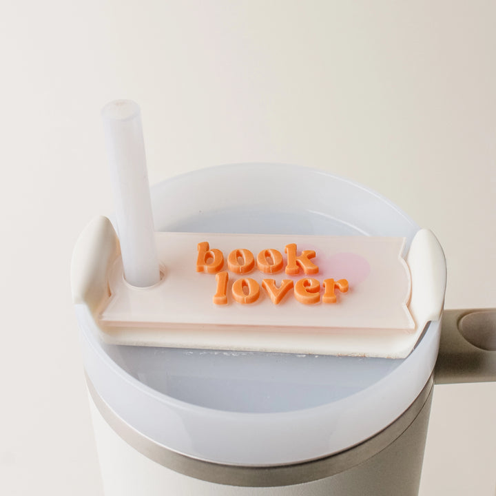 Tumbler Lid Tag - 'Book Lover'