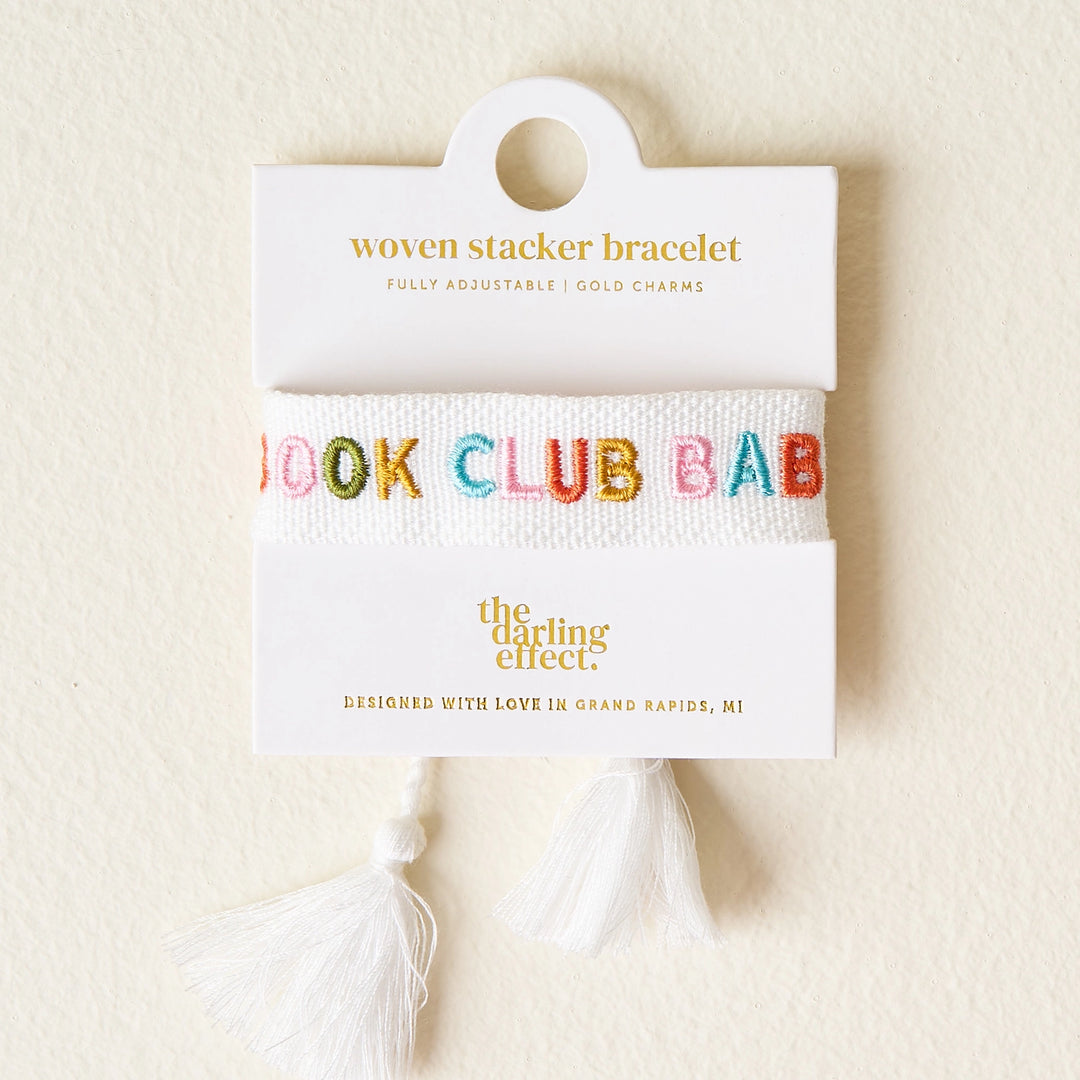 'Book Club Babe' Adjustable Woven Bracelet