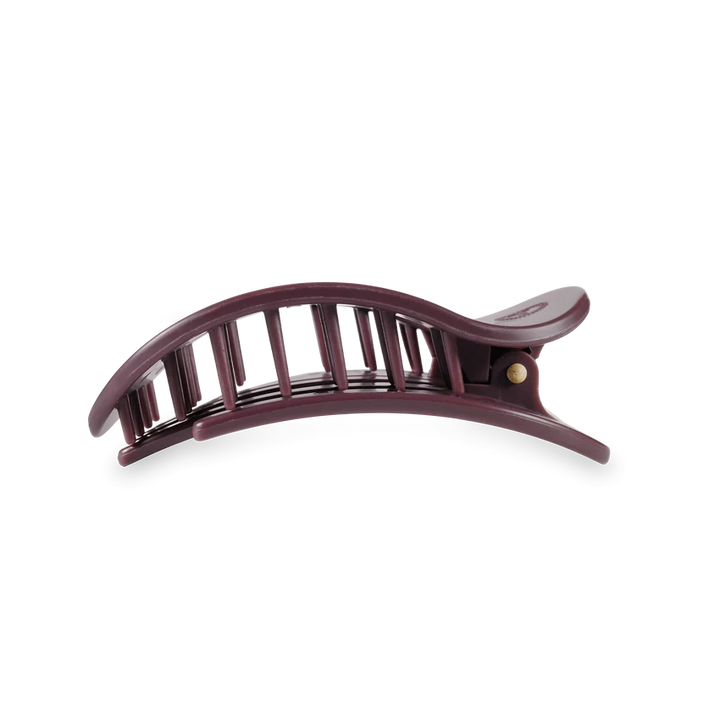 Medium Teleties Flat Oval Clip - Burgundy Bliss