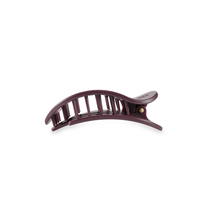 Small Teleties Flat Oval Clip - Burgundy Bliss