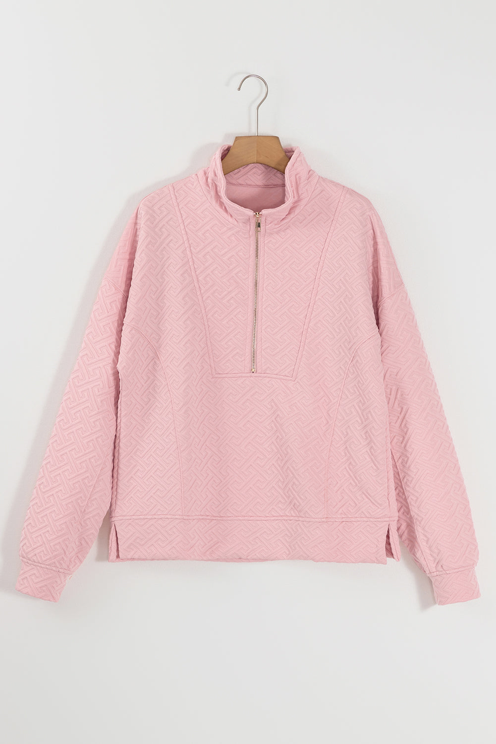 Janey Textured Quarter Zip Pullover - Choice of Color (Ships in 2-3 Weeks)