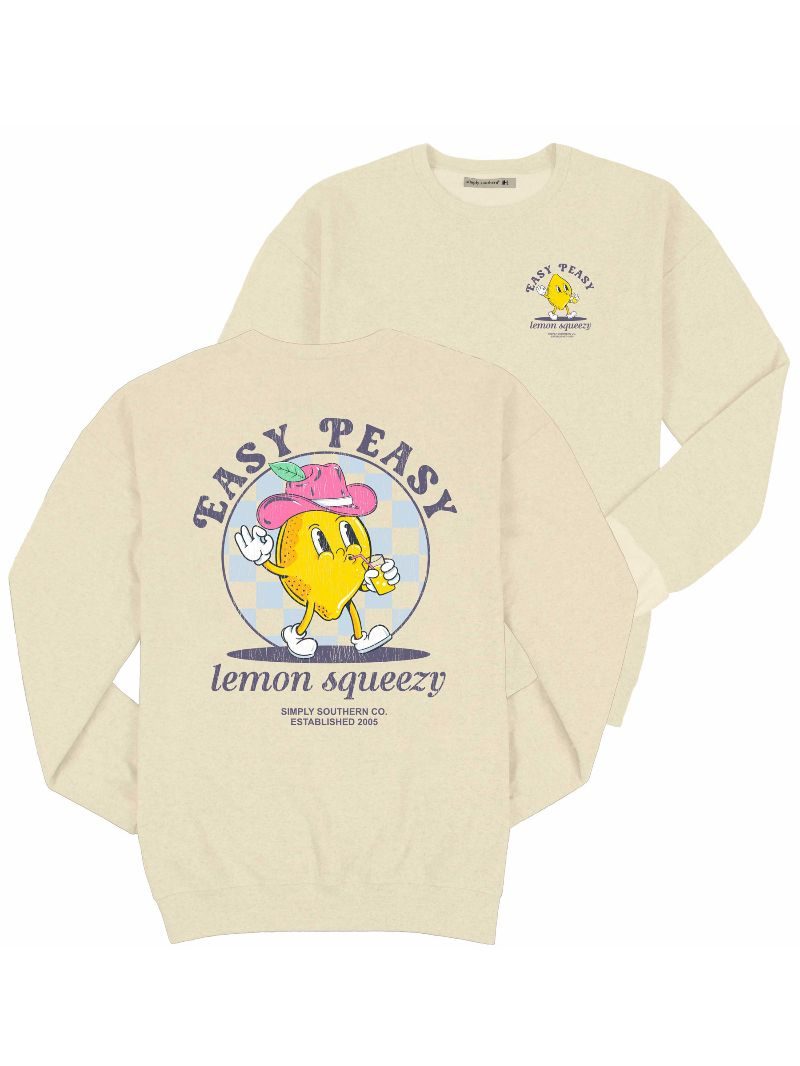 'Easy Peasy Lemon Squeezy' Crewneck Pullover by Simply Southern