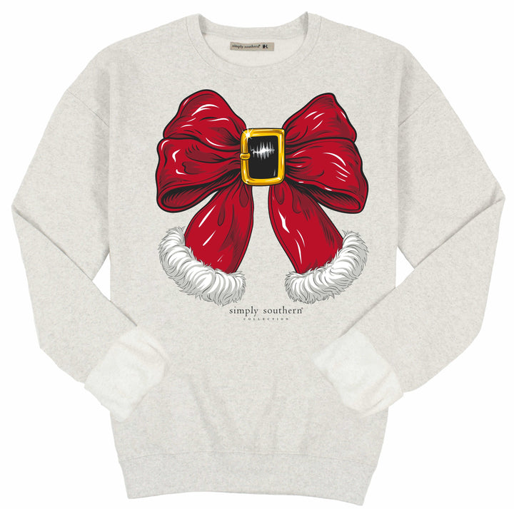 Santa Bow Sweatshirt by Simply Southern