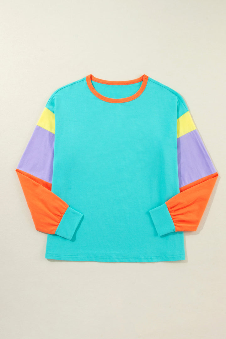 Debi Colorblock Long Sleeve T-Shirt (Ships in 2-3 Weeks)