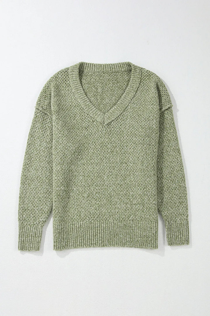 Eva Eyelet Boyfriend Sweater - Choice of Color (Ships in 2-3 Weeks)