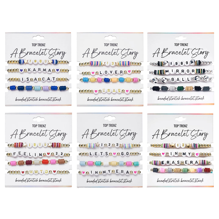 Taylor Swift Eras Beaded Stretch Bracelet Sets