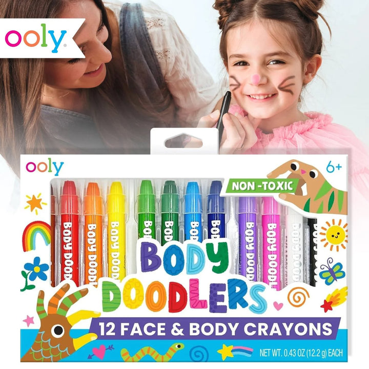 Body Doodlers Face & Body Crayons - Set of 12