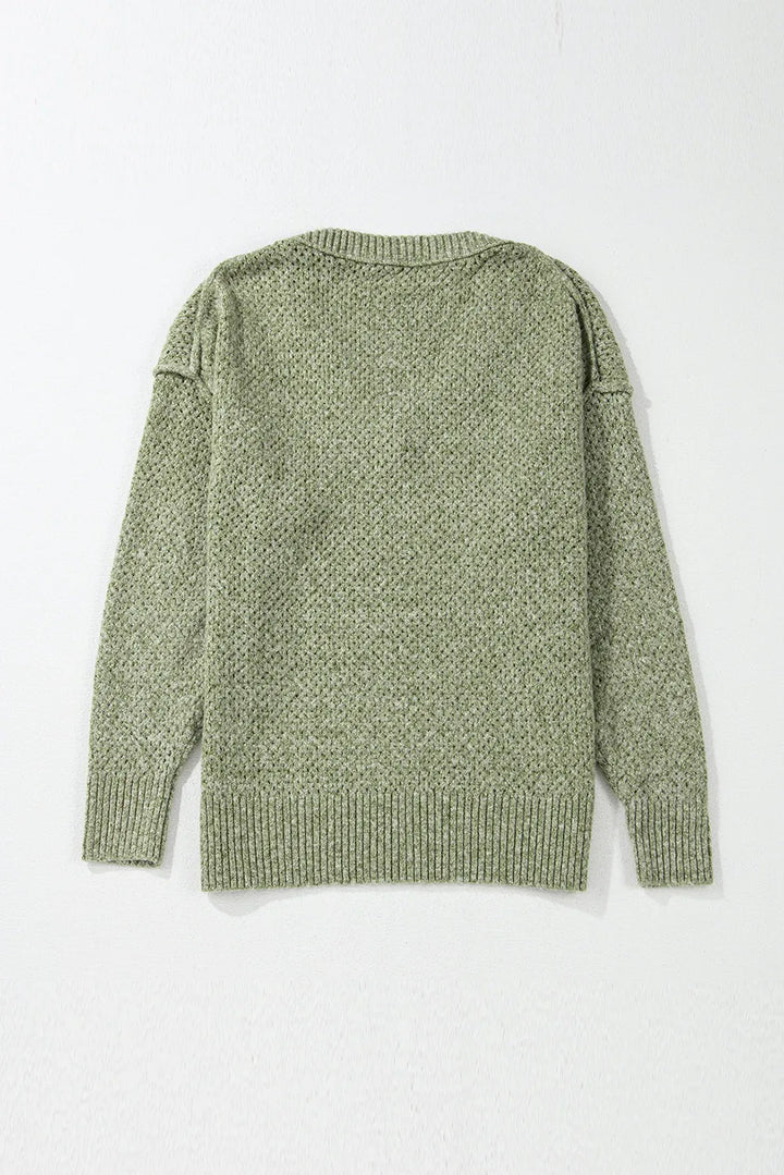 Eva Eyelet Boyfriend Sweater - Choice of Color (Ships in 2-3 Weeks)