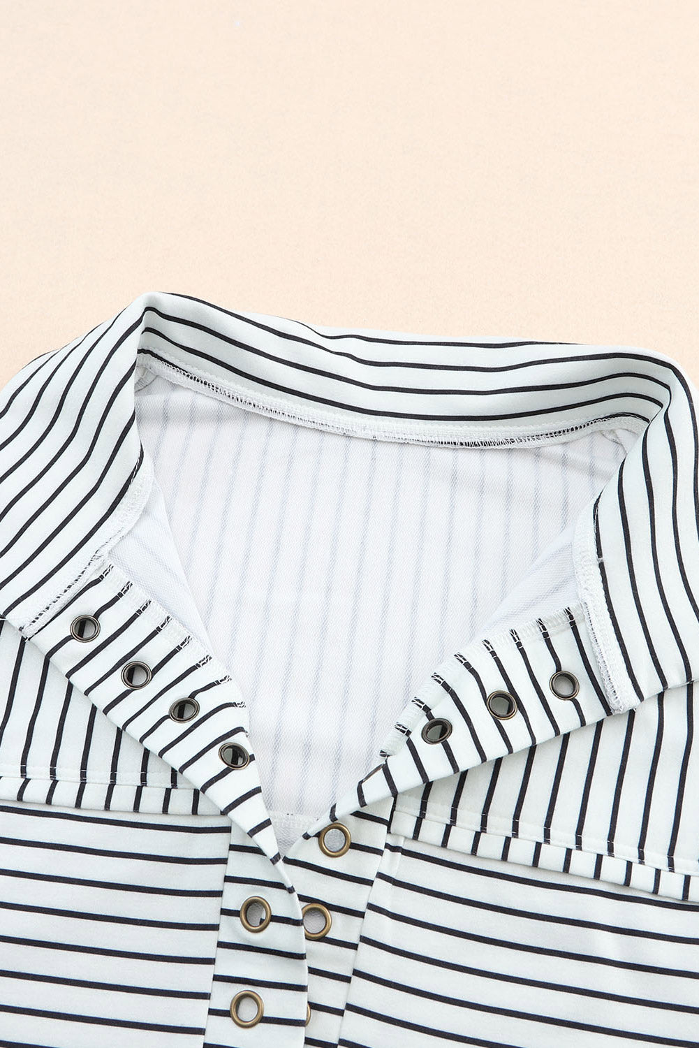 Scarlett Striped Lightweight Riveted Sweatshirt (Ships in 2-3 Weeks)