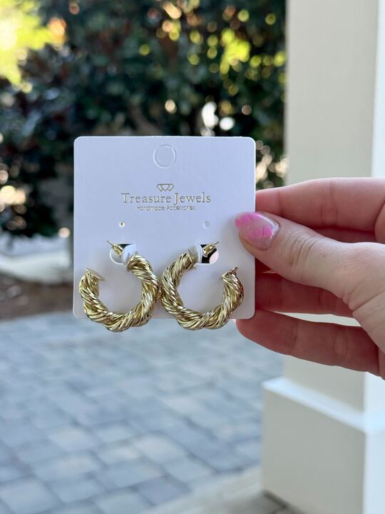 The Jennifer Hoop Earrings by Treasure Jewels