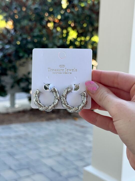 The Jennifer Hoop Earrings by Treasure Jewels