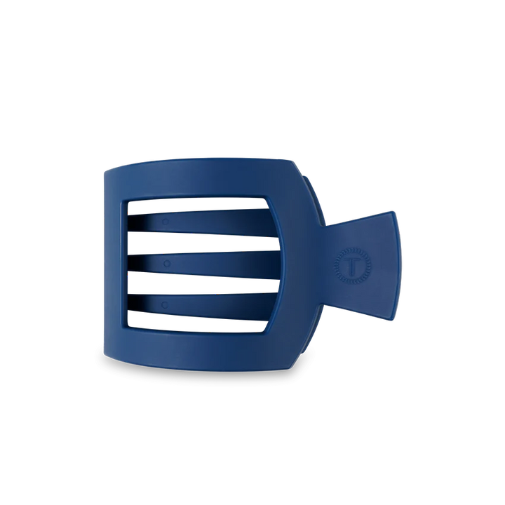 Medium Teleties Flat Square Clip - Midnight Rain Navy