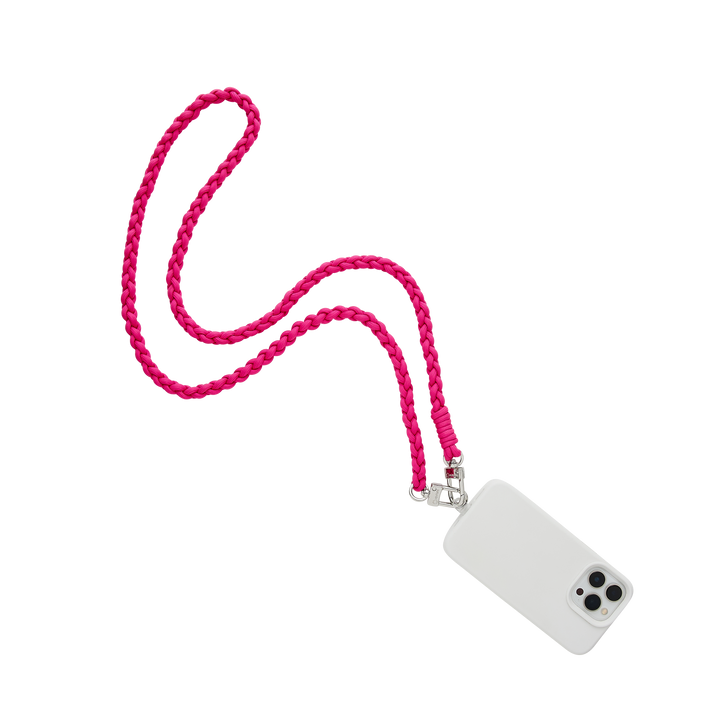 Tickled Pink Nylon Braided Phone Crossbody by O-Venture