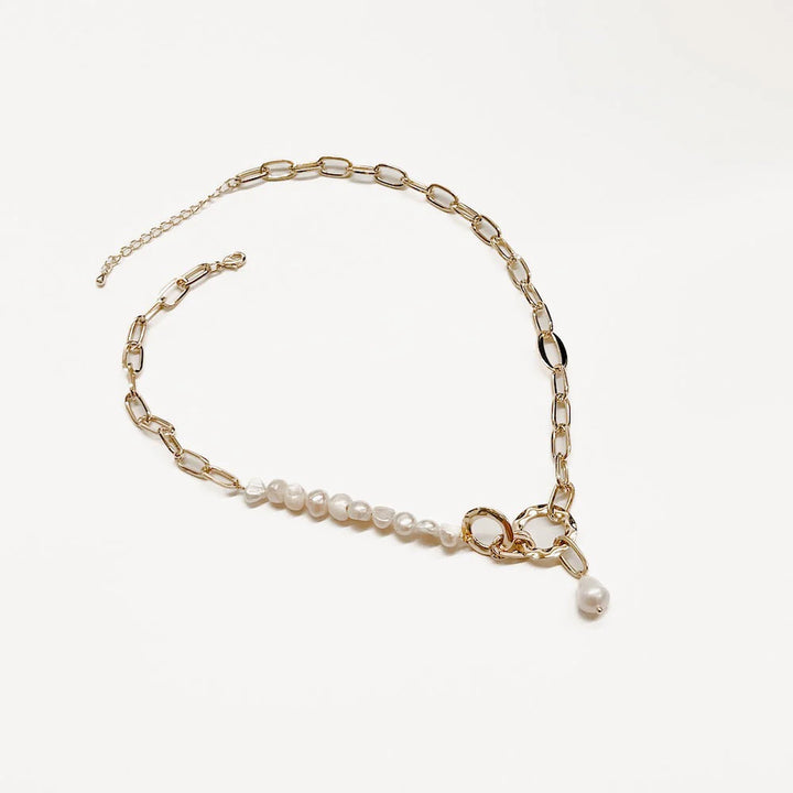 Pacific Pearl Link Chain Necklace by Pretty Simple