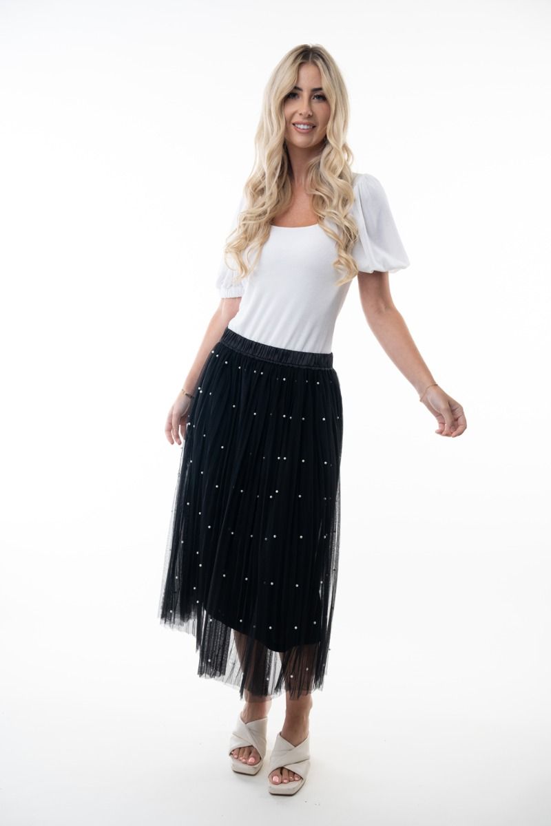 Tulle Pearl Skirt by White Birch