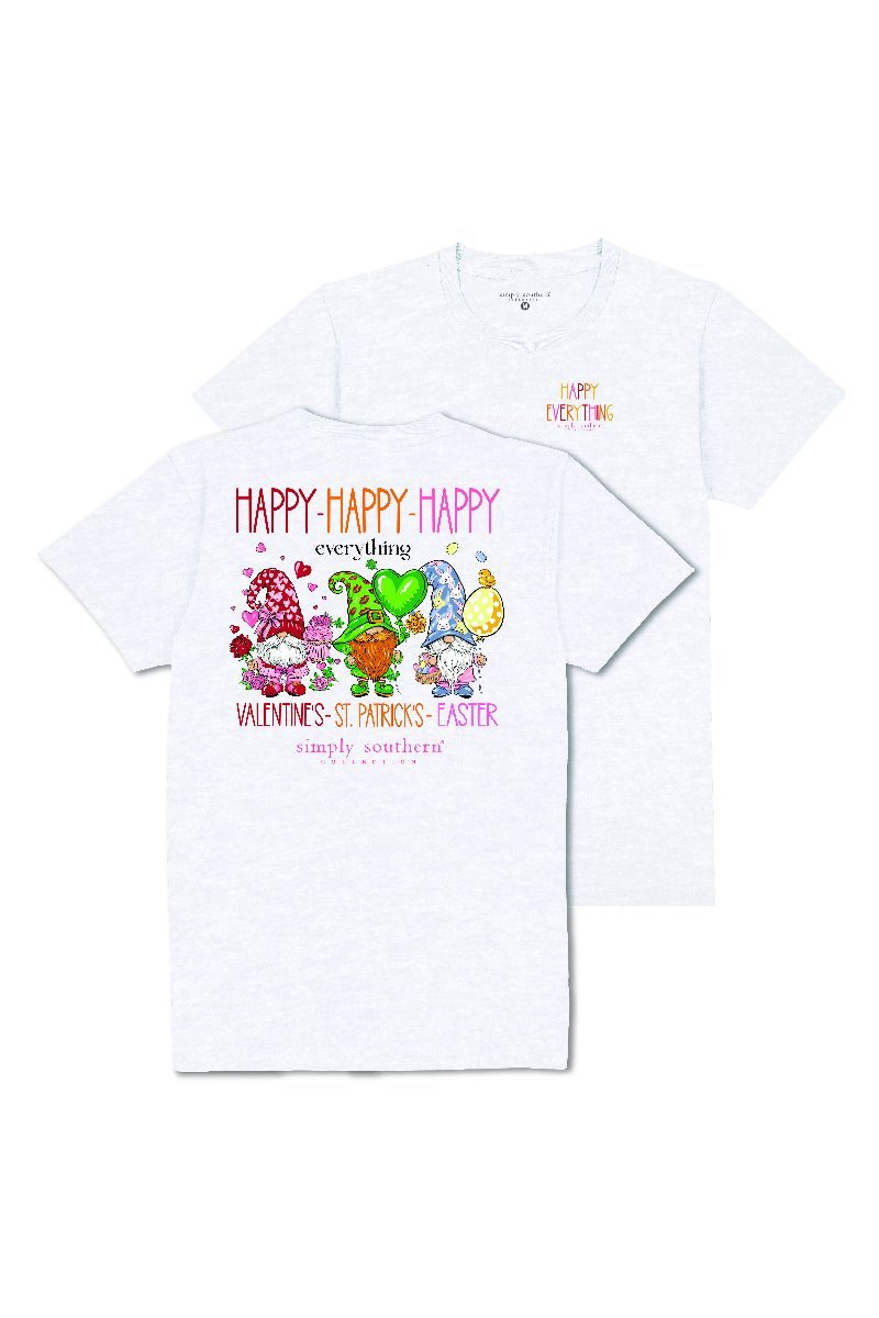 Youth 'Happy Everything' Spring Gnomes Short Sleeve Tee by Simply Southern