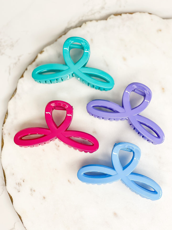 Swirl Open Claw Clips - Choice of Color