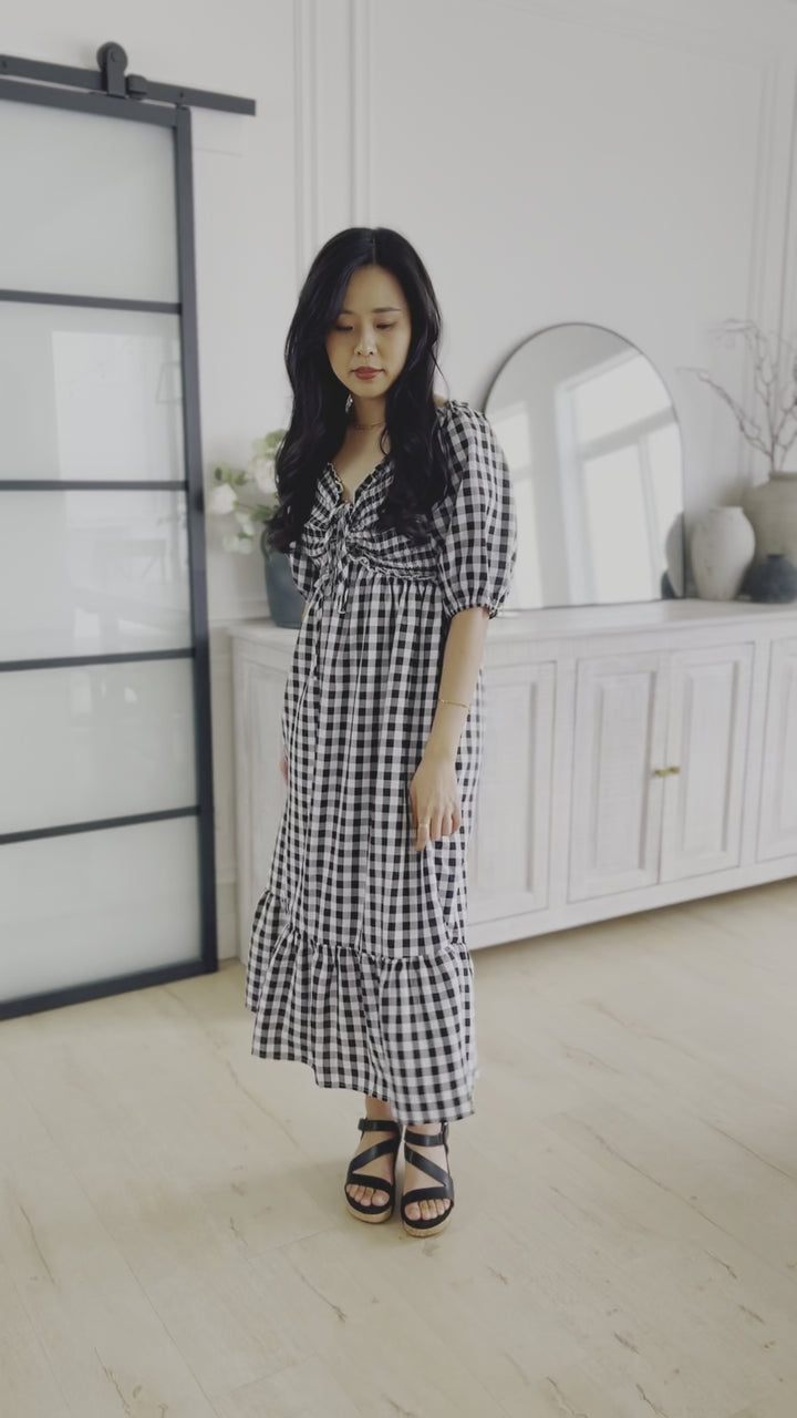 Greenville Gingham Midi Dress