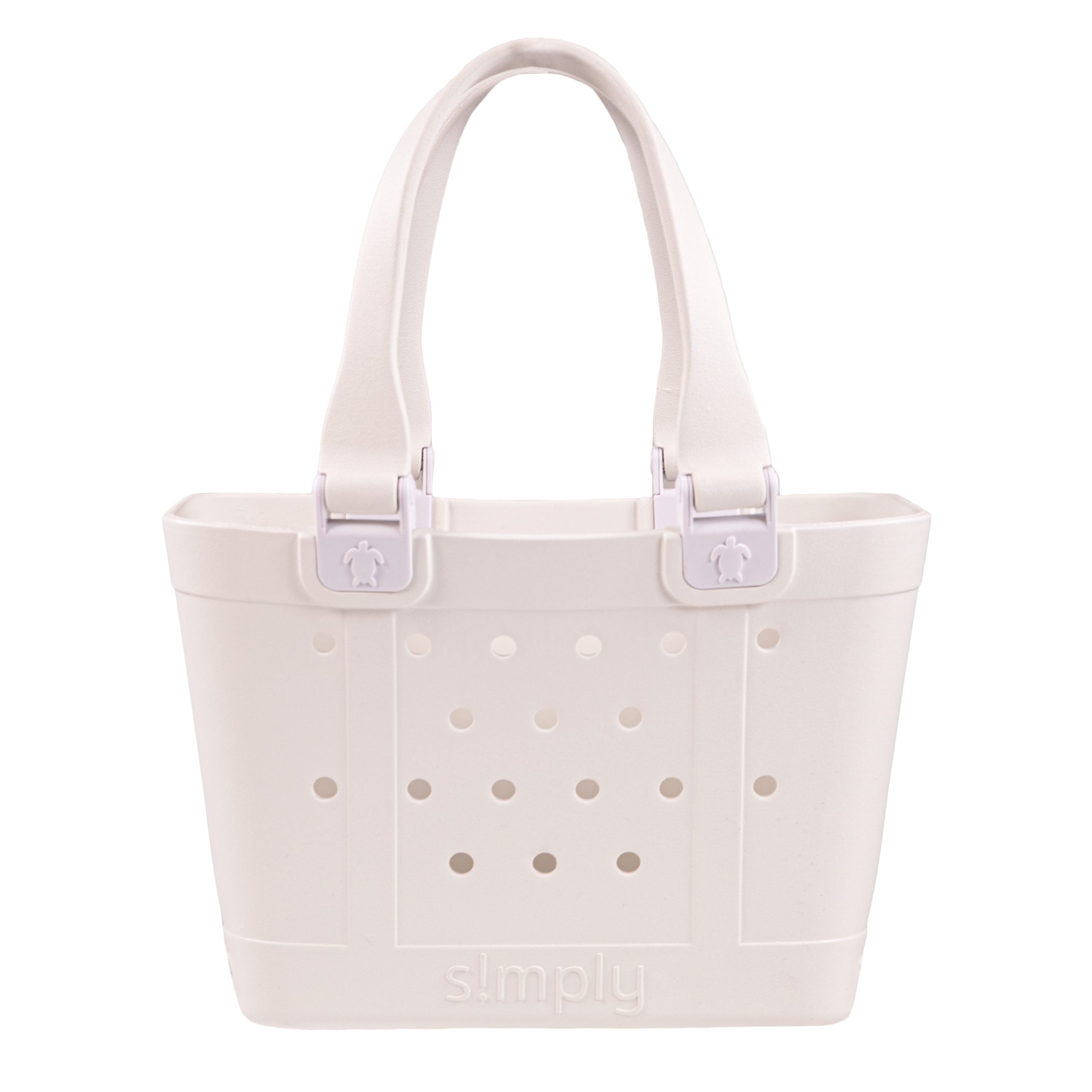 White Solid Large Simply Tote by Simply Southern – Prep Obsessed