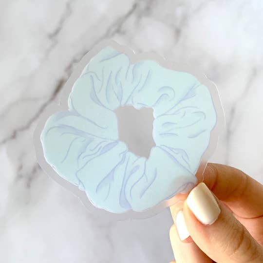 Clear Blue Scrunchie Sticker