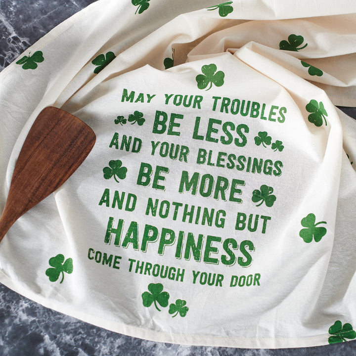 'Nothing But Happiness' St Patrick's Kitchen Towel