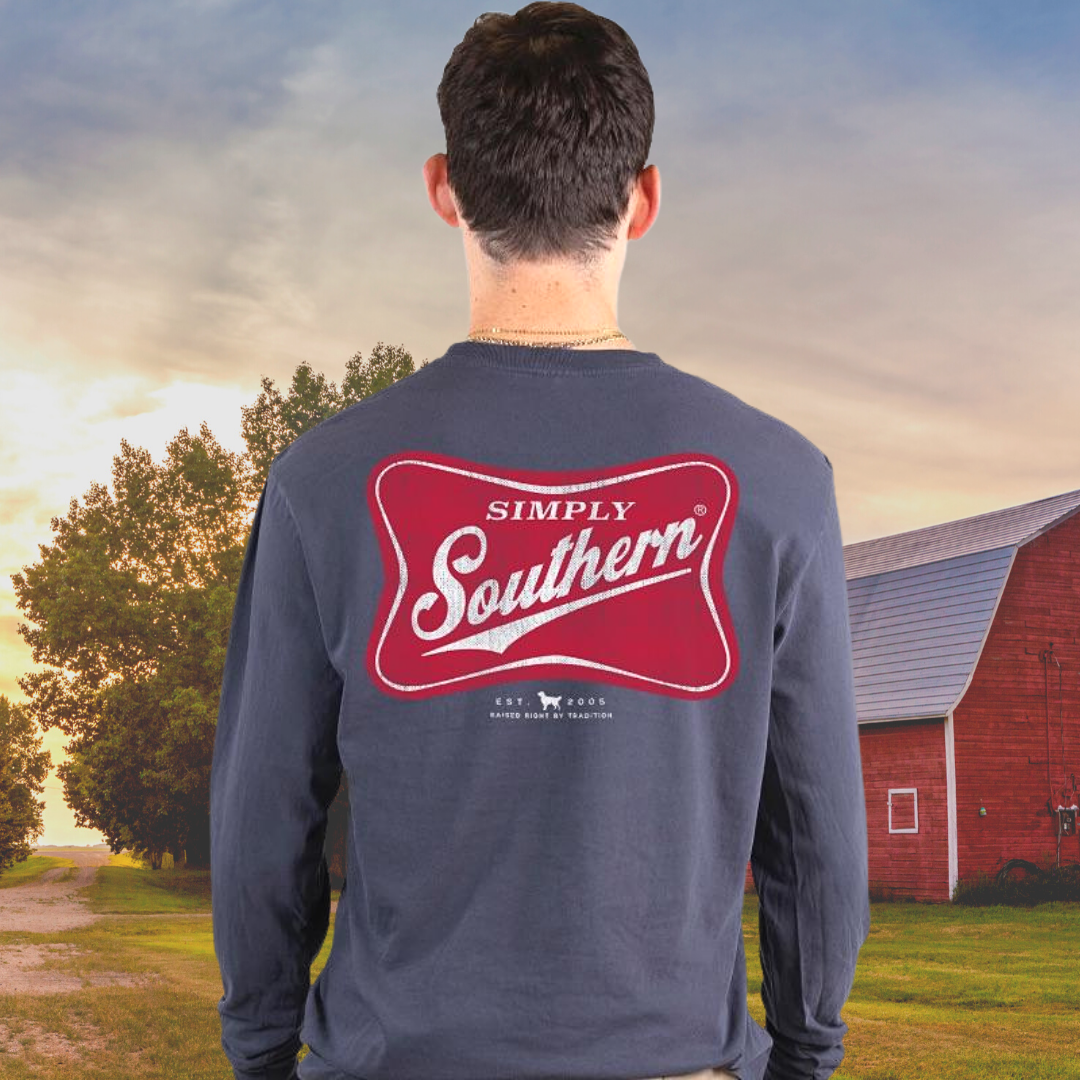 Red Logo Long Sleeve Tee by Simply Southern