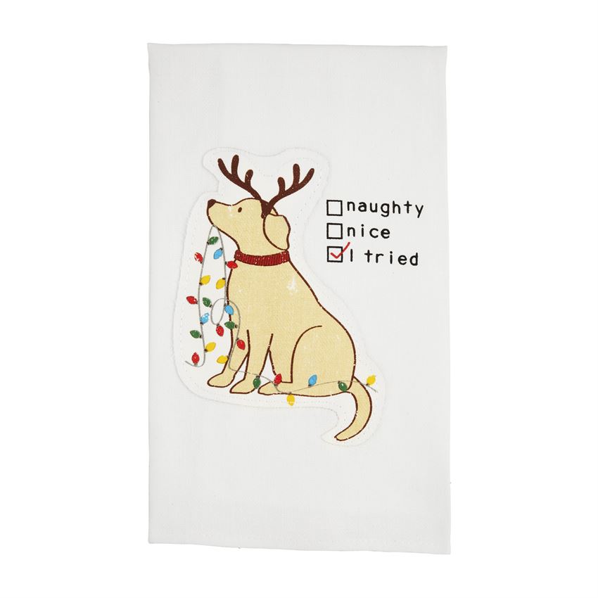 Christmas Dog Appliqued Towels by Mud Pie - Choice of 5 Styles