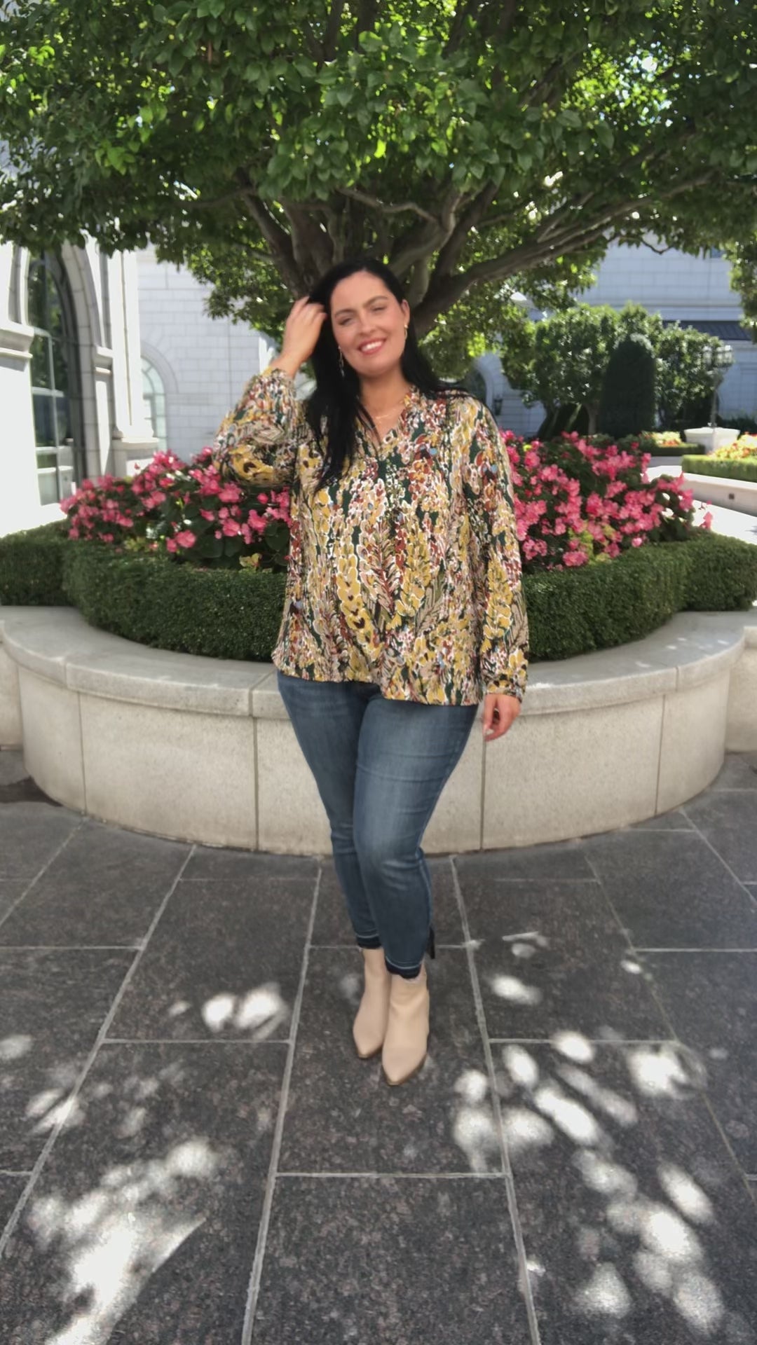 Lilly Ann Floral Print Blouse