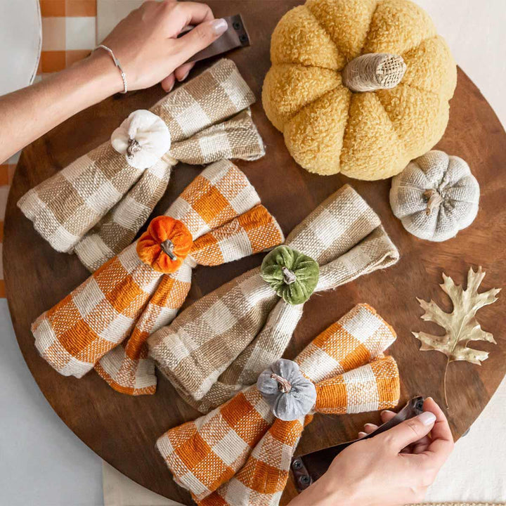 Pumpkin Napkin Rings By Mud Pie