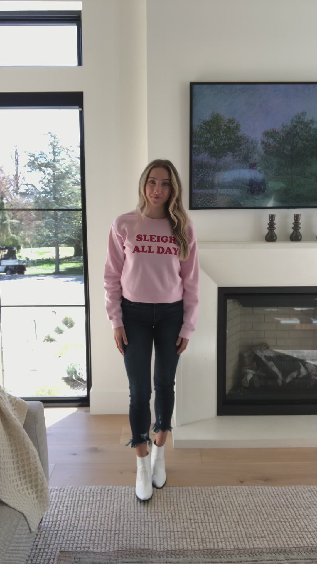 Sleigh All Day Sweatshirt In Pink