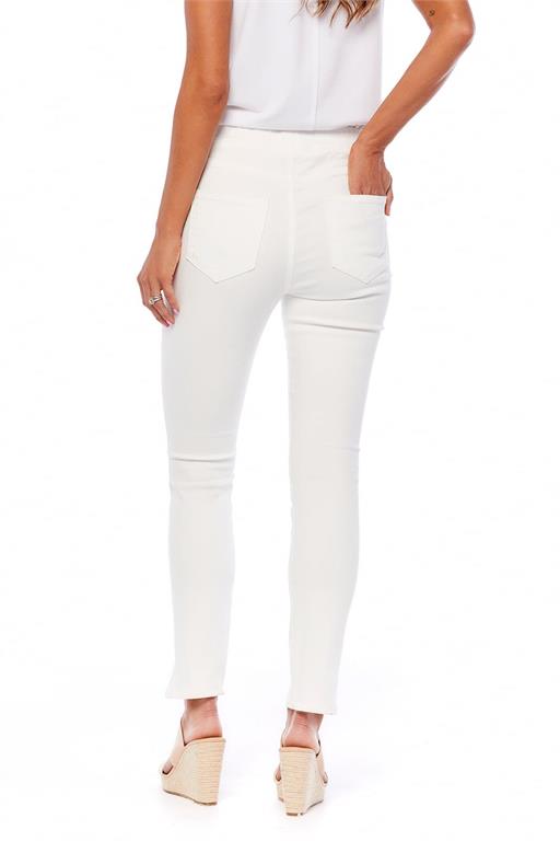 Frye Slit-Hem Jeans by Mud Pie - White